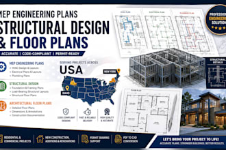design mep engineer plan structural design floor plan in USA, new york, idaho