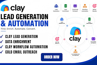 do clay lead generation data enrichment cold email clay workflow automation