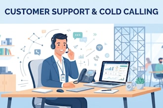 provide customer support, cold calling, and live chat support