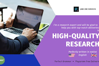 conduct professional research, summarize sources, and structure findings