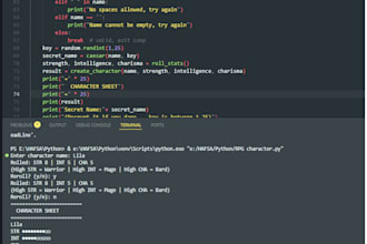 fix the bugs and build small python and web scripts
