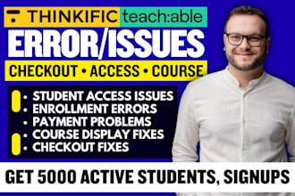 fix teachable, thinkific course, checkout, student access, teachable migration
