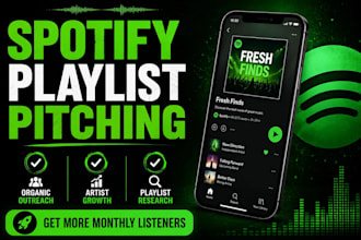 do organic spotify music promotion and playlist pitching