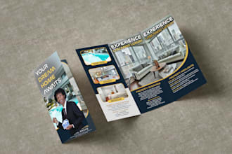 design a professional trifold or bifold brochure