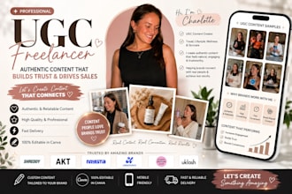 design a professional ugc portfolio website in canva, portfolio website design