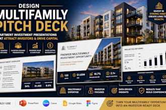 design multifamily pitch deck, apartment investment presentation, investor deck