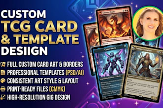 design custom tcg playing cards and templates