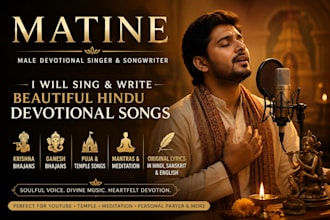 sing and write beautiful hindu devotional bhajans, mantras and spiritual songs