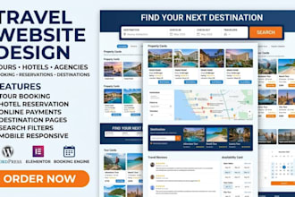 design travel and tourism website for travel agencies tours and hotels