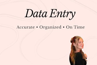 help with data entry and web research