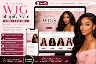 shopify wig hair extension hair website store