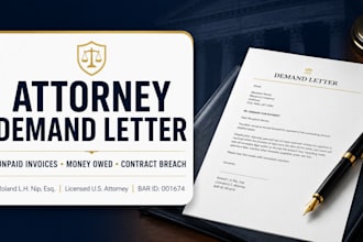 draft an attorney demand letter for contract breach and non performance