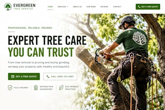 design squarespace arborist website tree service tree removal trimming website