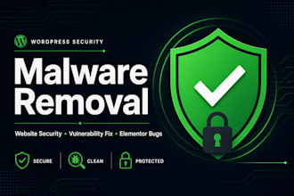 remove malware, fix vulnerabilities and elementor bugs