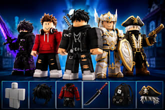 create custom roblox characters, accessories, hair and npc models for your game