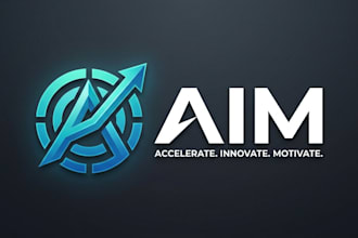 design a modern aim logo for your brand
