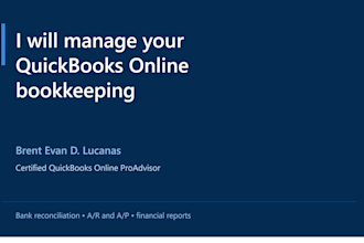 do bookkeeping and quickbooks online data entry and reconciliation