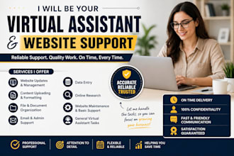 be your virtual assistant for website support and administrative tasks