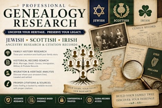 research jewish, scottish and irish ancestry and genealogy research, records