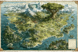 unique vector map, realistic or fantasy