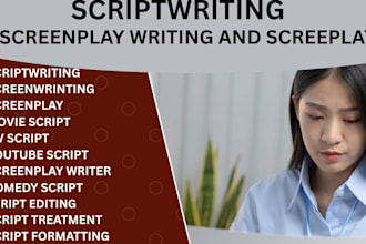 do professional movie script and screenplay and youtube script