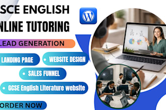 create a gcse english tutoring and elearning website