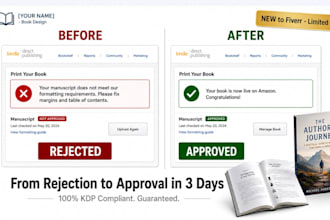 fix your manuscript for amazon ebook, book editing  for amazon self publishing