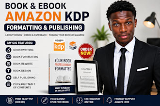 do book formatting layout design KDP ebook paperback publish your book on amazon