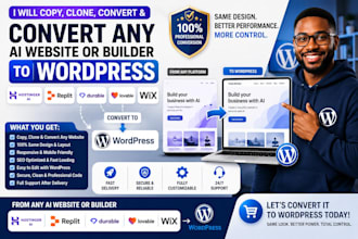 copy clone convert hostinger ai, replit, durable, lovable or wix to wordpress