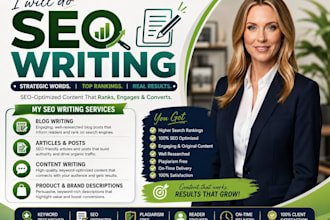 do SEO article writing, content writing and blog writing