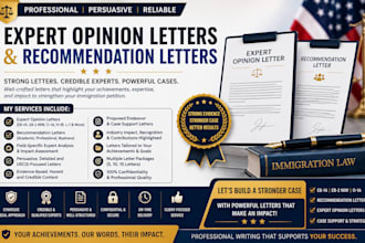 prepare a expert opinion letter for high value immigration petition