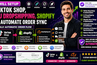 setup tiktok shop, cj dropshipping store shopify automated shopify order sync