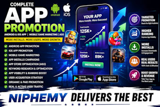 do app promotion, mobile game app android app game marketing IOS app installs