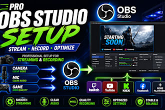 professionally setup and optimize obs studio