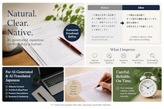 proofread and humanize ai translated japanese