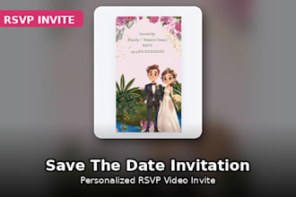 create digital wedding and events invitation video animation
