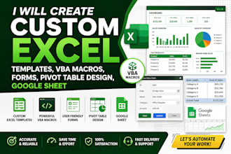 do custom excel templates, application, vba macros, form, automation, formulas