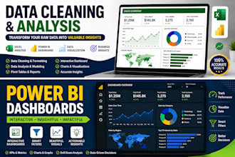 create a professional power bi dashboard and data visualization