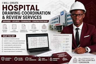 review and coordinate hospital architectural drawings and documentation
