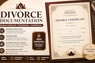 design professional marriage annulment, divorce certificates
