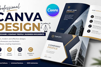 canva design brochure design, company profile