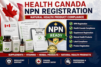 register your product for npns canada and obtain health canada approval
