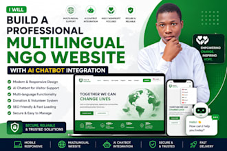 build a professional multilingual ngo website with ai chatbot integration