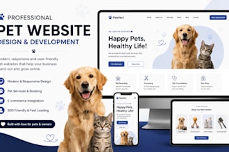 design pet website for store owners