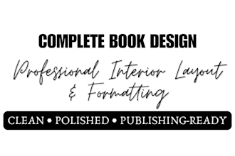 provide complete book design and interior layout for romance, dark romance book