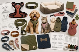 do dog harness, pet collar and pet accessories tech pack pet tags tech pack