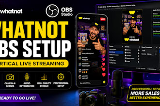 setup obs studio for whatnot vertical live streaming
