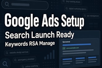 setup google ads search with keywords and rsa