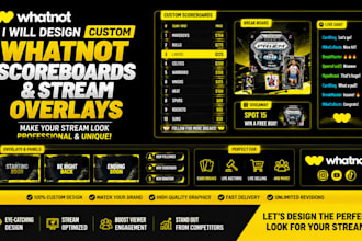 design custom whatnot scoreboards and stream overlays