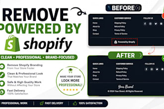 remove powered by shopify branding professionally